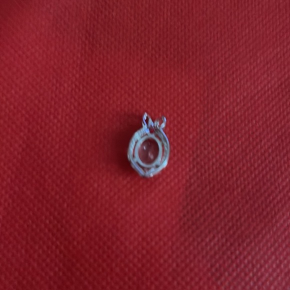 2.24 CT WHITE TOPAZ & DIAMOND 925 STERLING SILVER PENDANT - Picture 4 of 4